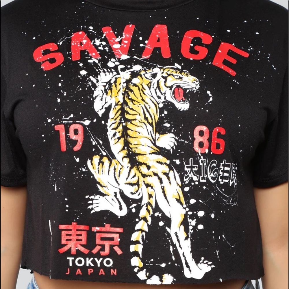 NWT Tiger cropped top